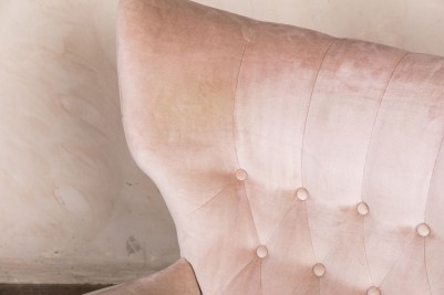 vintage pink wingback armchair 
